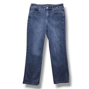 NYDJ Marilyn Straight Jeans Womens‎ 10 HEMMED Lift Tuck Mid Rise